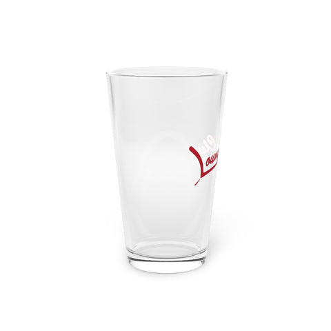 "Loungers Club 16oz Clear Glass Pint - American Made Lifestyle Beer Glass for Backyard BBQs & Home Bars"