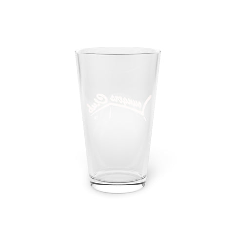 "Loungers Club 16oz Clear Glass Pint - American Made Lifestyle Beer Glass for Backyard BBQs & Home Bars"