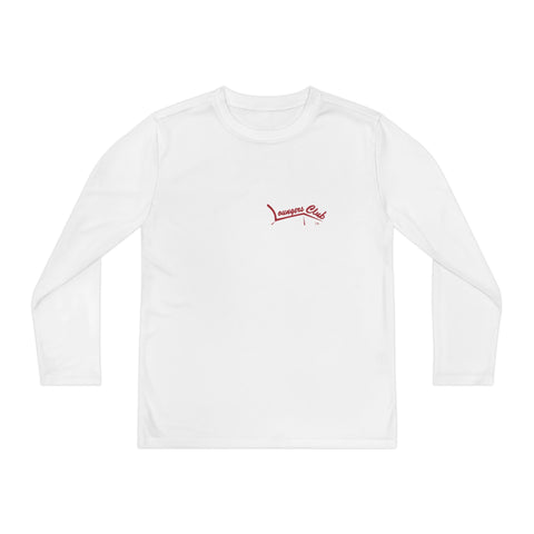 Long Sleeve Tee for Youth - Loungers Club Brand, Fishing Camping Park