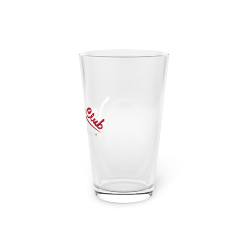 "Loungers Club 16oz Clear Glass Pint - American Made Lifestyle Beer Glass for Backyard BBQs & Home Bars"